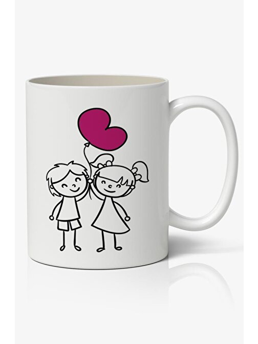 Sevgiliye Özel Sevgililer Günü Baskılı Kupa Bardak Kahve Kupa Bardak Model 2