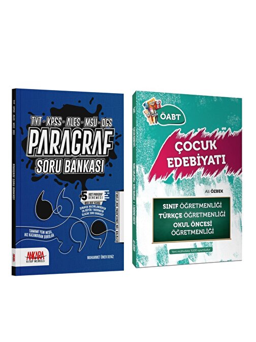 Ali Özbek ÖABT Çocuk Edebiyatı Konu Anlatımlı ve AKM Paragraf Soru Bankası Seti 2 Kitap