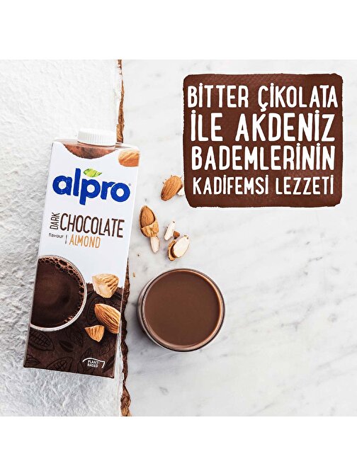 Alpro Vegan Bitter Çikolata Badem İçeceği 1 lt