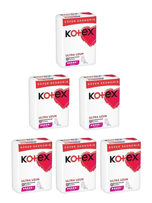 Kotex Ultra Hijyenik Ped Ultra Uzun 6 x 18'li