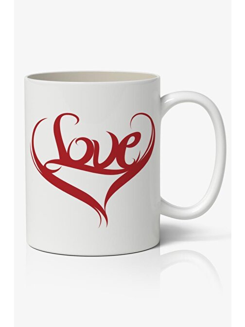 Sevgiliye Özel Sevgililer Günü Baskılı Kupa Bardak Kahve Kupa Bardak Model 10