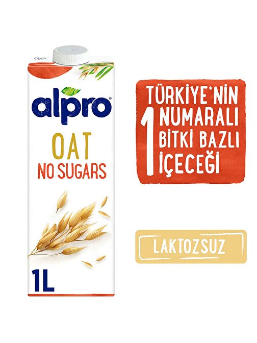 Alpro Vegan Şekersiz Yulaf Sütü 1 lt