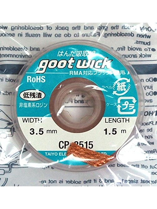 GOOT Wick CP-3515 Lehim Sökme Fitili (yeni seri) - ORİJİNAL GOOT