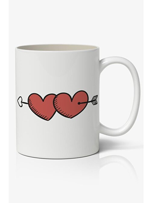 Sevgiliye Özel Sevgililer Günü Baskılı Kupa Bardak Kahve Kupa Bardak Model 12