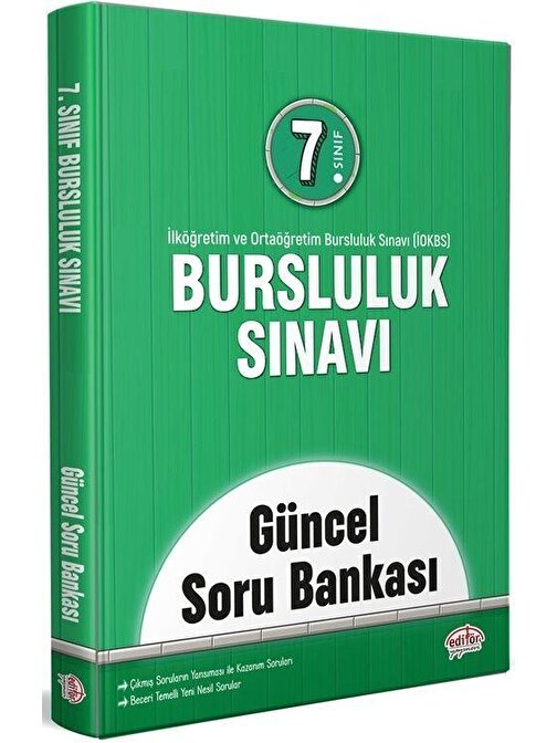 7. Sınıf Bursluluk Sınavı Güncel Soru Bankası Editör Yayınları