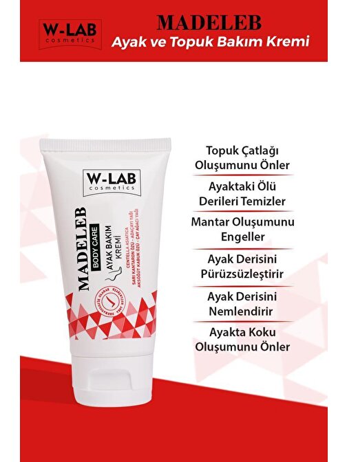 W-Lab Kozmetik Ayak ve Topuk Bakım Kremi 50 ML