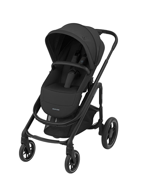 Maxi Cosi Plaza+ Ekstra Portbebeli Seyahat Sistem Olabilen Tek Elle Katlanabilen Doğumdan İtibaren Kullanılabilen Bebek Arabası Essential Black