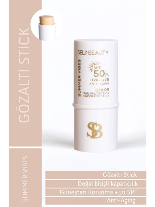 Selin Beauty Color Sun Protection Spf50+ Göz Altı Stick Güneş Koruyucu 6 Gr