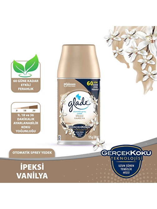 Glade Otomatik Sprey Yedek İpeksi Vanilya 269 ml 1 Yedek