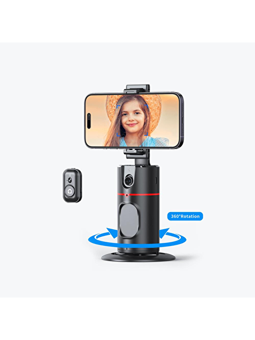 Torima P02 Profesyonel 360 Derece Gimbal Öz Çekim Telefon Sabitleyici Video Çekimi Siyah