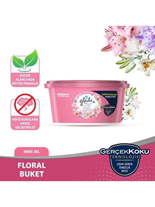 Glade Hava Tazeleyici Jel, Mini Jel, Floral Buket, 70 G