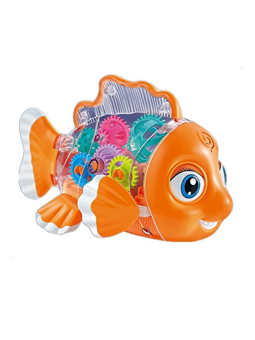 Canali Toys Pilli Işıklı Sesli Çarp Dön Balık YJ-3034,Eğlenceli Kovalamaca Balık Oyuncak