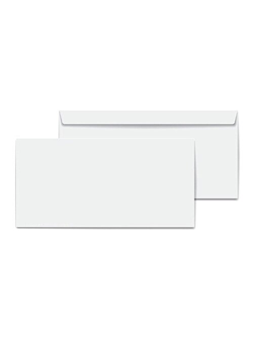 Diplomat Zarf Penceresiz 105 X 240 Mm Beyaz - 50 Adet