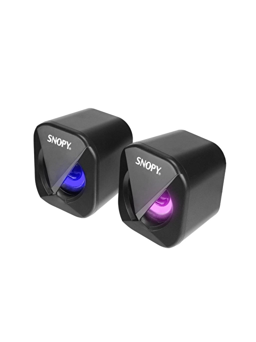 Snopy SN-83U 2.0 Mini Led Işıklı 2Wx2CH Siyah USB Gaming Speaker Hoparlör