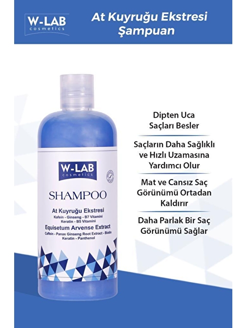 W-Lab Kozmetik Hızlı Uzamaya Yardımcı Bakım Şampuanı 400 ML