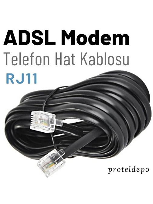 IRENIS ADSL VDSL Modem Kablosu, RJ11 Kablo, Köken Telefon Kablosu, 6 Metre