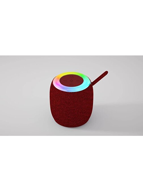 Torima D10 Taşınabilir Rgb Ledli Bluetooth Hoparlör Usb-Fm Radyo Kırmızı