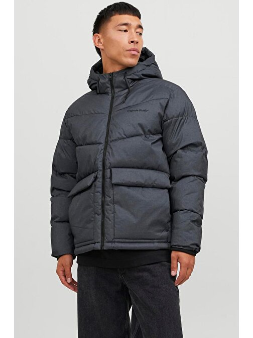 Bej Logo Baskili Kapüsonlu Puffer Mont 77724K12238849.55