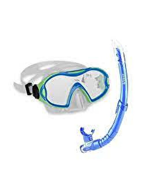 VOİT Junior (Çocuk ) Maske Snorkel Set-  Mavi- Yeşil