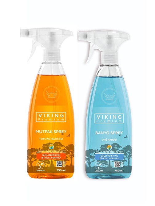 Viking Premium 2'Li (Banyo Dağ Nanesi , Mutfak Turunç Bahçesi) Paket 750 Ml X 2 Adet