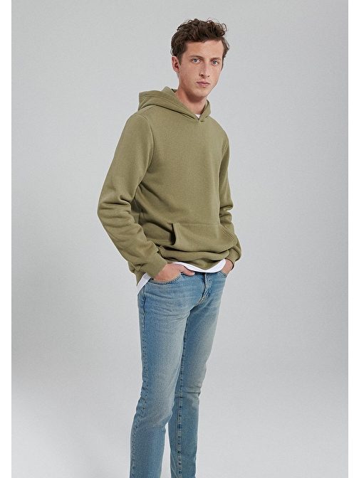 Mavi - Kapüşonlu Haki Basic Sweatshirt 0610937-71819