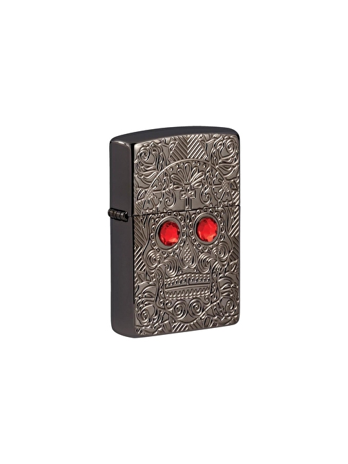 Zippo Çakmak 49300 Armor Crystal Skull Design Lighter