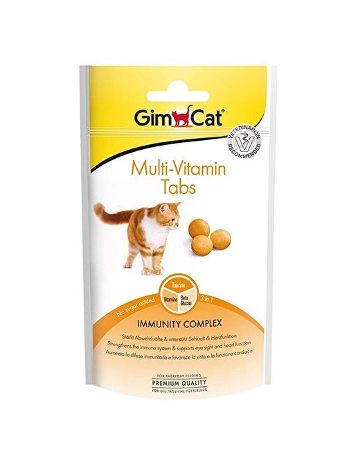 Gimcat Multi-Vitamin Tabs Kedi Ödül Tableti 40 Gr