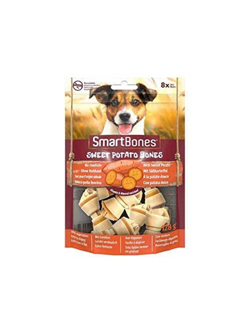 SmartBones Tavuk ve Tatlı Patatesli Mini Düğüm Kemik Köpek Ödülü 128 Gr