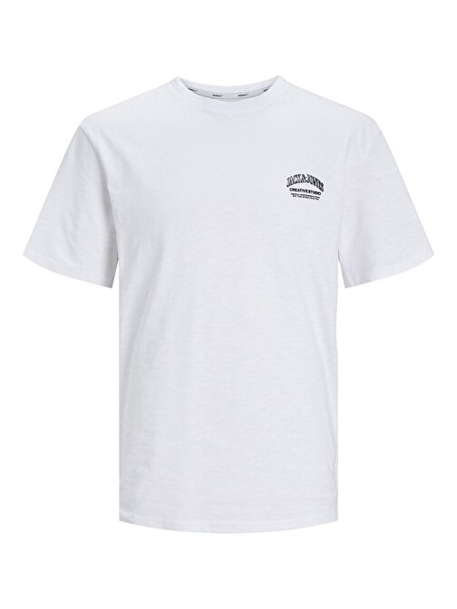 Jack&Jones O Yaka Standart Kalıp Beyaz Erkek T-Shirt 12251772