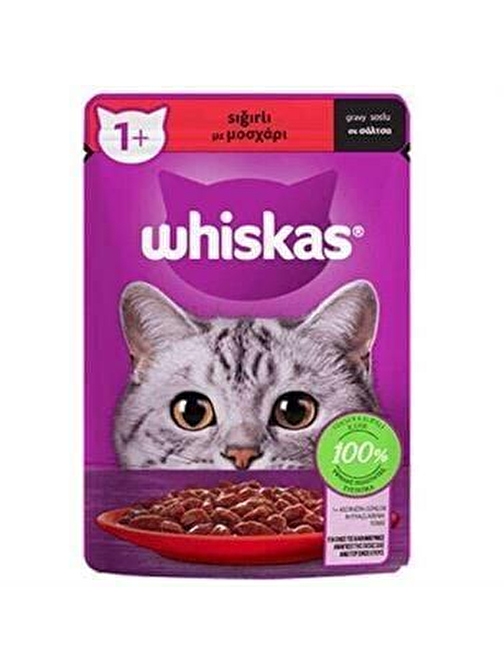 Whiskas Sığırlı Yetişkin Kedi Konservesi 85gr - Farmapets