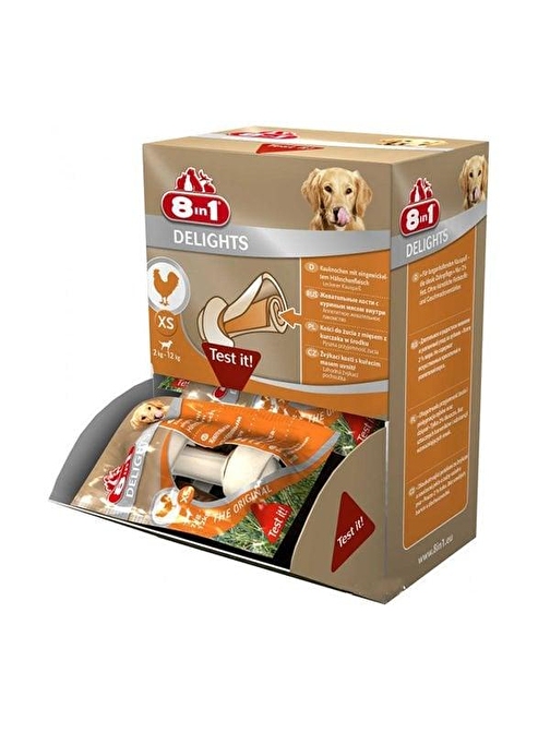 8 in 1 Delights Tavuklu Köpek Ödül Kemiği XS 1 Adet - Farmapets