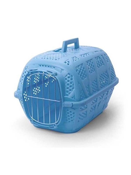 İmac Carry Sport Metal Kapılı Köpek Taşıma Çantası Mavi 48x34x32 Cm