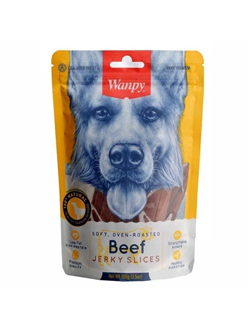 Wanpy Yumuşak Sıgır Eti Parçalı Köpek Ödülü 100 Gr - Farmapets