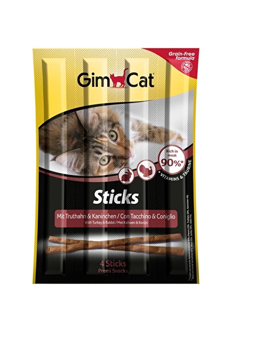 Gimcat Kedi Ödül Çubuğu Sticks Hindi Tavşan 4lü 20gr - Farmapets