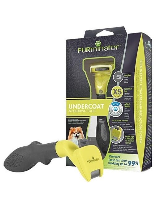 Furminator XS Uzun Tüylü Mini Boy Köpekler İçin Tüy Toplayıcı Tarak - KONG