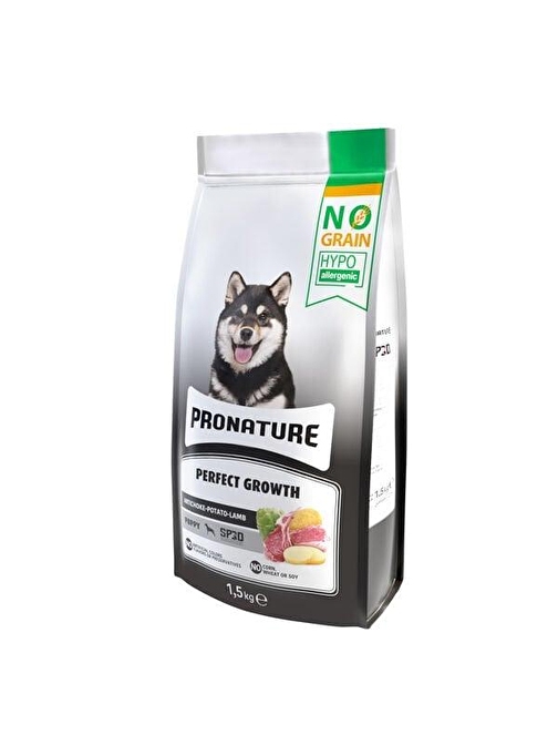 Pronature Hypo-Allergenic Kuzu Etli Enginarlı ve Patatesli Tahılsız Yavru Köpek Maması 1.5 Kg