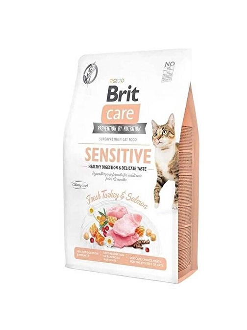 Brit Care Hipoalerjenik Sensitive Hindi ve Somonlu Tahılsız Hassas Kedi Maması 7 Kg