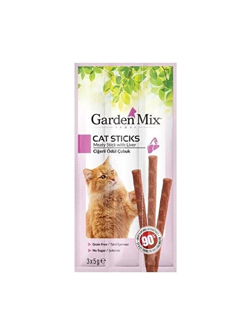 Gardenmix Ciğerli Kedi Stick Ödülü 3x5 Gr