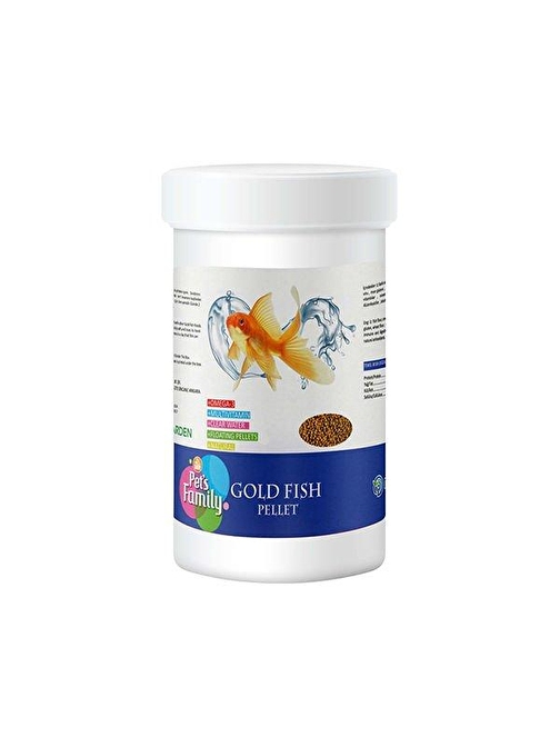 Pets Family Gold Fish Pellet Granül Japon Balığı Yemi 100 Ml