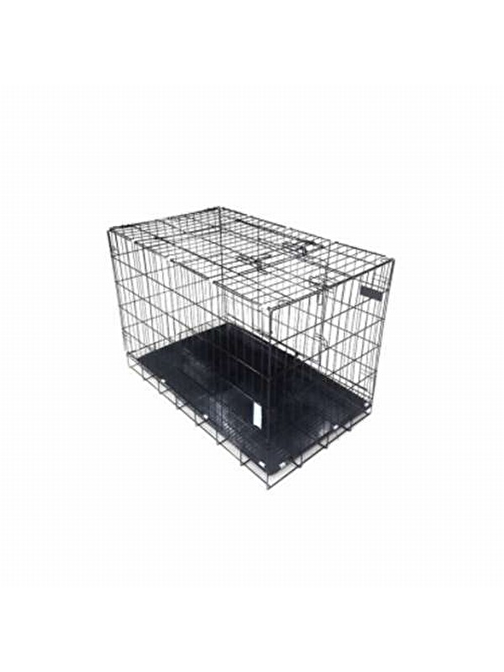 EuroDog Metal Köpek Kafesi Siyah 76x46x56 Cm