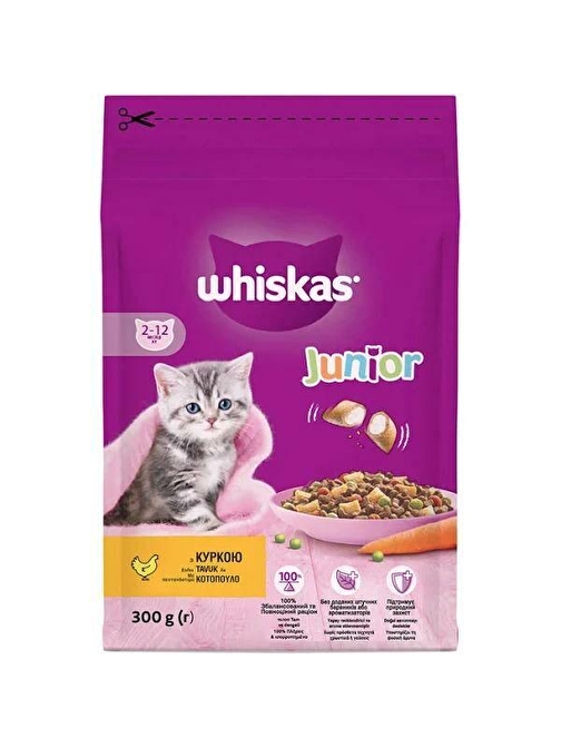 Whiskas Tavuklu Kuru Yavru Kedi Maması 300 Gr