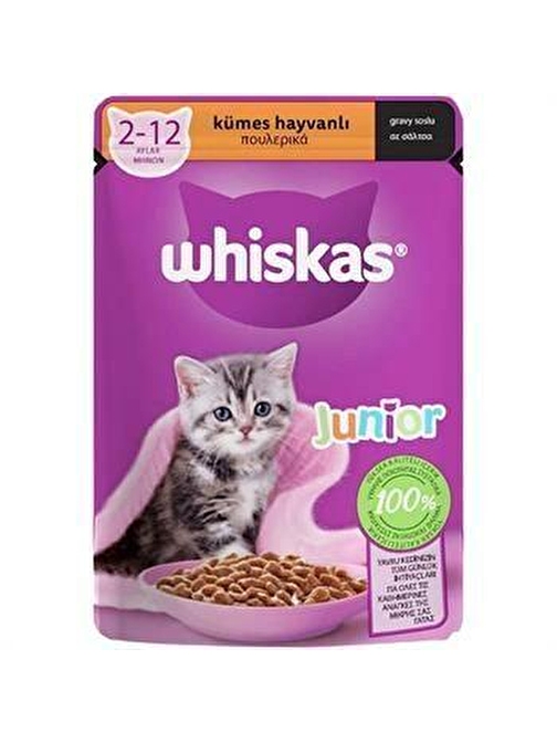 Whiskas Kümes Hayvanlı Yavru Yaş Kedi Maması 85 Gr