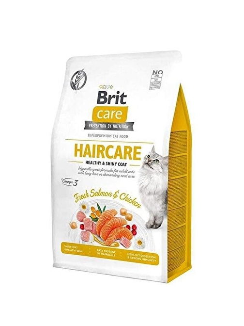 Brit Care Hipoalerjenik Haircare Tavuk ve Somonlu Tahılsız Kedi Maması 2 Kg