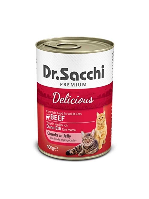 Dr.Sacchi Sığır Etli Kedi Konservesi 400 Gr