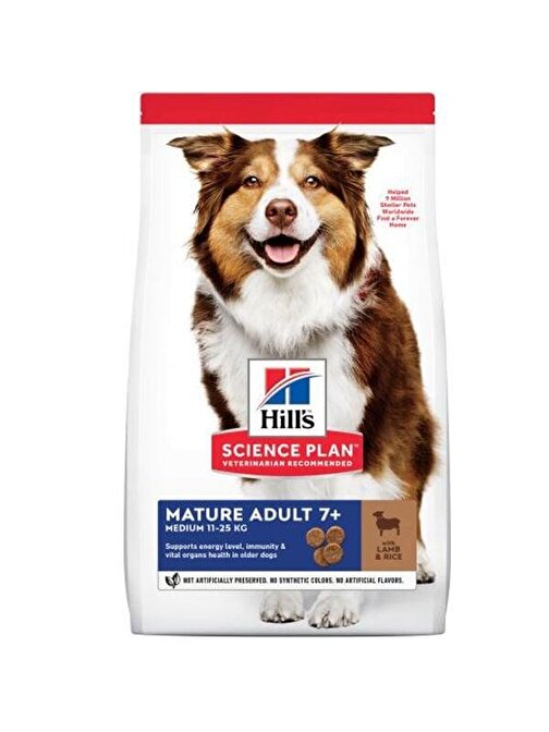 Hills Kuzulu ve Pirinçli Orta Boy Irk Yaşlı Köpek Maması 2,5 Kg