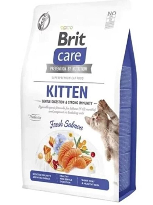 Brit Care Gentle Digestion Strong Immunity Tahılsız Somonlu Yavru Kedi Maması 7 Kg