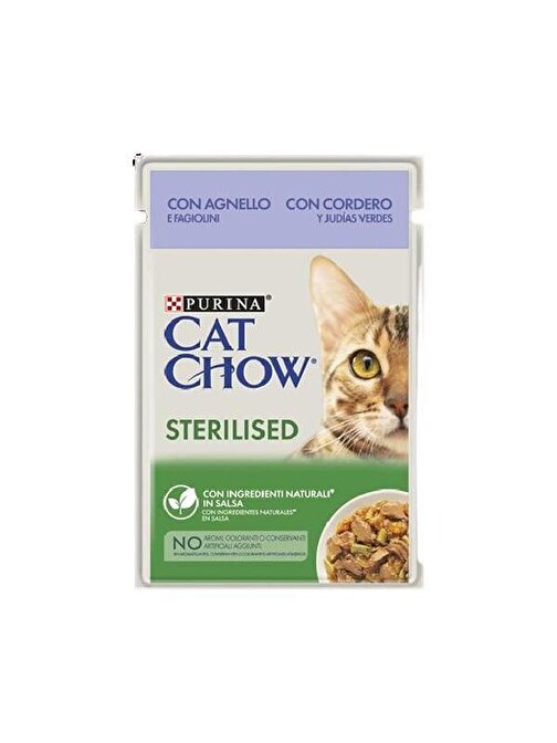 Cat Chow Sterilised Kuzu Etli Kısırlaştırılmış Konserve Kedi Maması 85 Gr