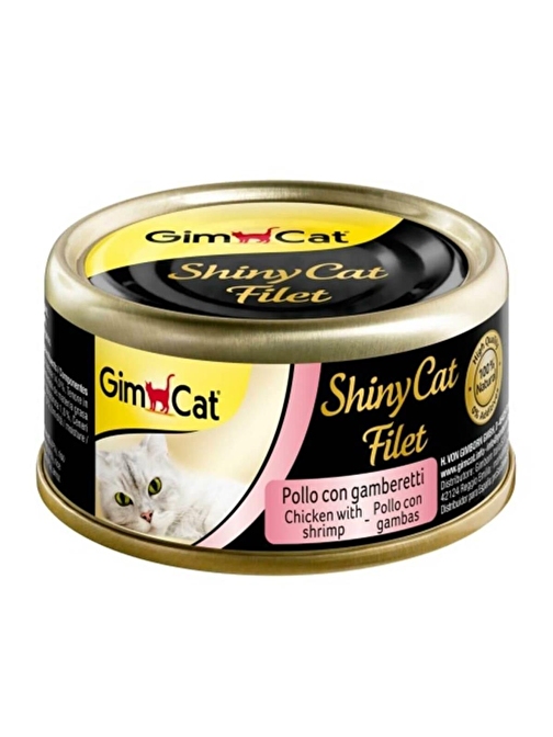 Gimcat Shinycat Kıyılmış Fileto Tavuk Karides Kedi Konsevesi 70 Gr