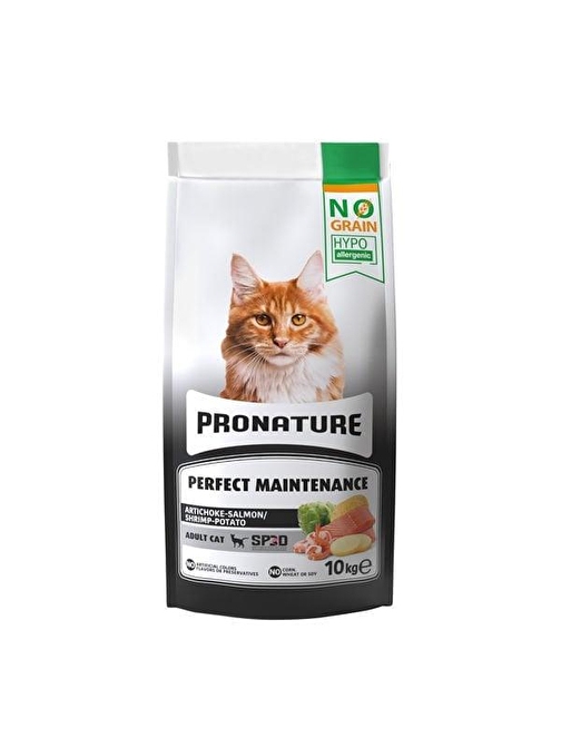 Pronature Hypo-Allergenic Tahılsız Somonlu Karidesli Yetişkin Kedi Maması 10 Kg