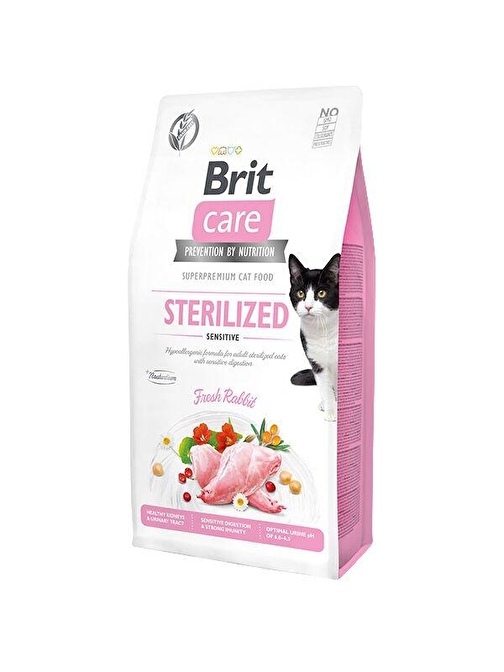 Brit Care Hypo-Allergenic Sensitive Tahılsız Tavşanlı Kısır Kedi Maması 7 kg